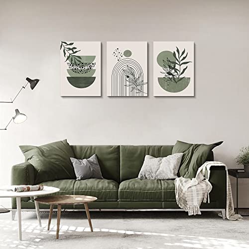 Sage Green Minimalist Wall Art Set of 3