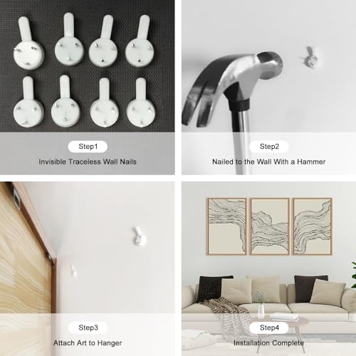 Abstract Geometric Canvas Art Set - Black & White