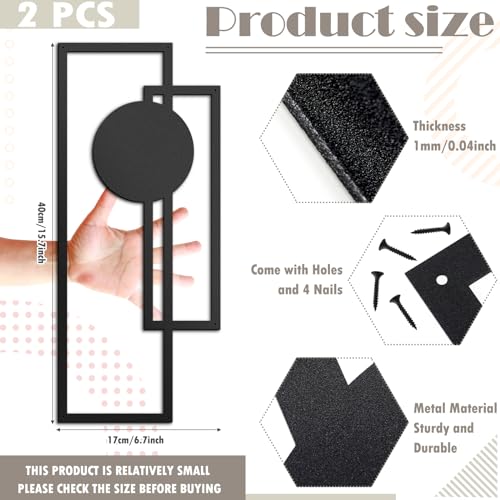 2 Pcs Metal Abstract Wall Art Set