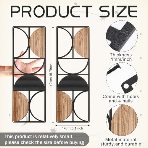 Small Metal Abstract Wall Art Set of 2