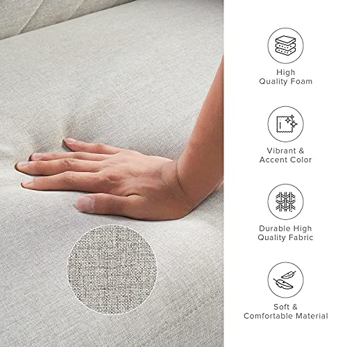 Light Gray Mid Century Modern Futon Sofa Bed