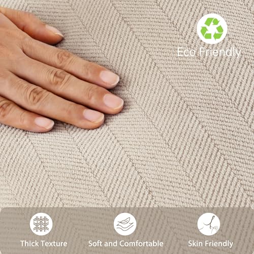 Beige Chenille 18x18 Pillow Covers Set of 2