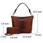 Chic Black Hobo Bag and Wristlet Set