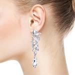 Art Deco Rhinestone Chandelier Dangle Earrings