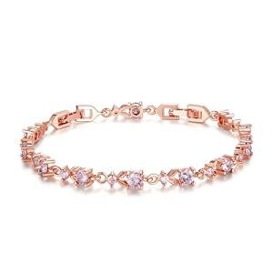 14K Gold Plated Adjustable Tennis Bracelet for Women