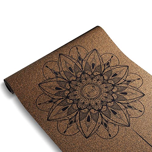 Mandala Cork Yoga Mat - Non-Slip & Durable
