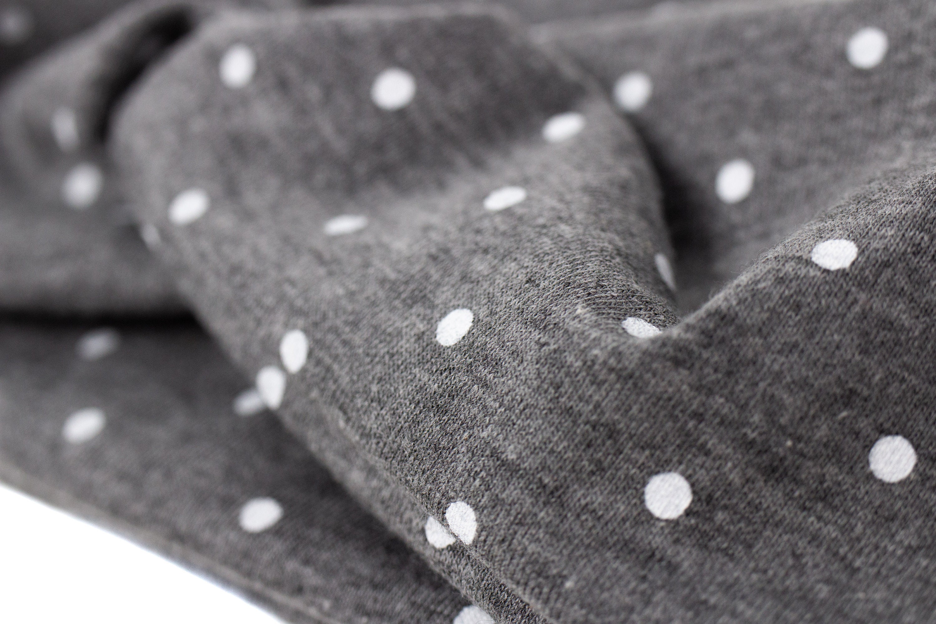 Heather Gray Polka Dot Headband for Yoga