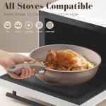 SODAY 15-Piece Nonstick Cookware Set with Detachable Handles