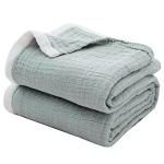 Soft Cotton Muslin Blankets - 4-Layer Texture