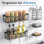 Rustproof Stainless Steel Shower Caddy - 5 Pack