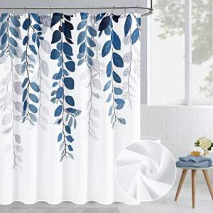 Blue Eucalyptus Floral Shower Curtain, 72x72