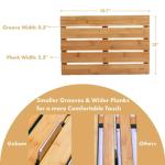 GOBAM Non-Slip Bamboo Bath Mat - Small