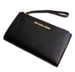 Michael Kors Jet Set Leather Double Zip Wristlet