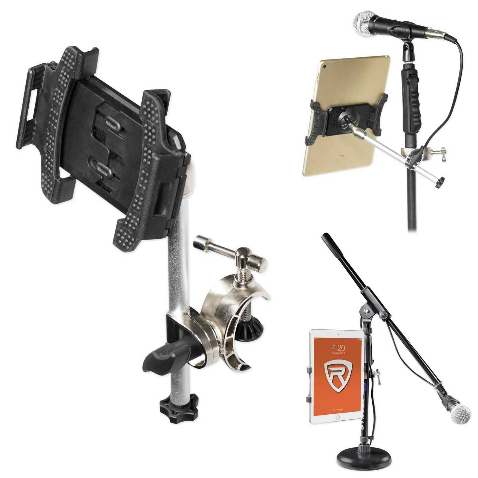 Karaoke Mic Stand with Smartphone/iPad Mount