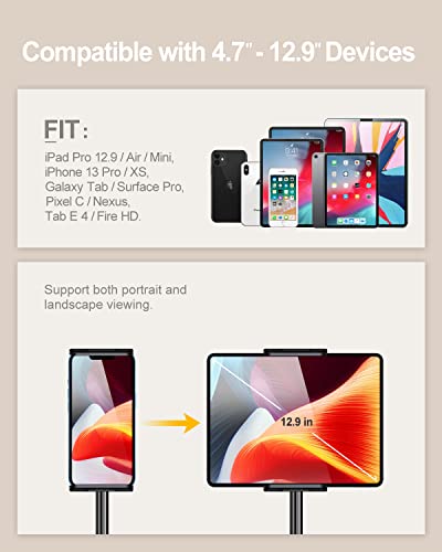 Adjustable Floor Tablet and Microphone Stand