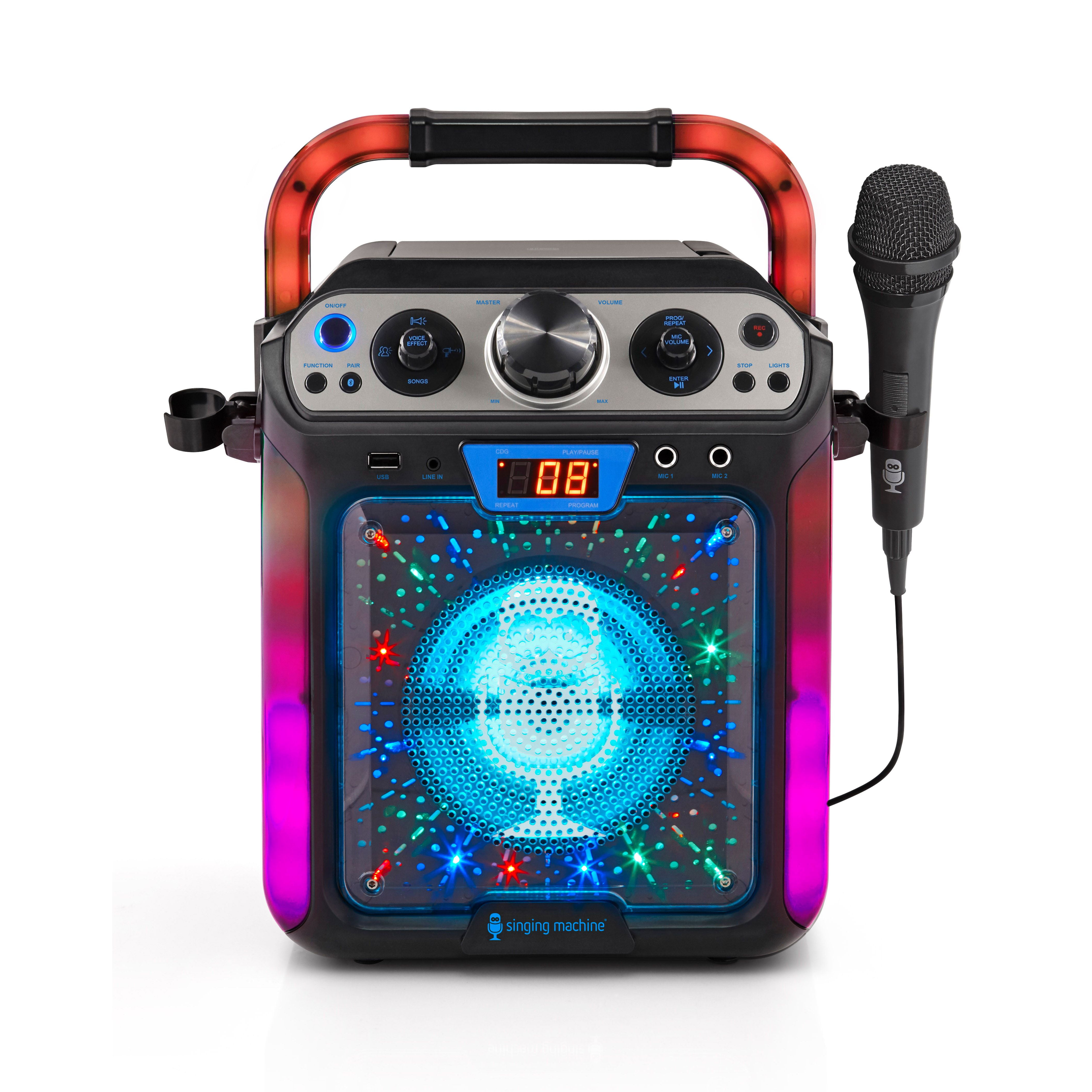 Groove Cube Bluetooth Karaoke Machine with LED Lights