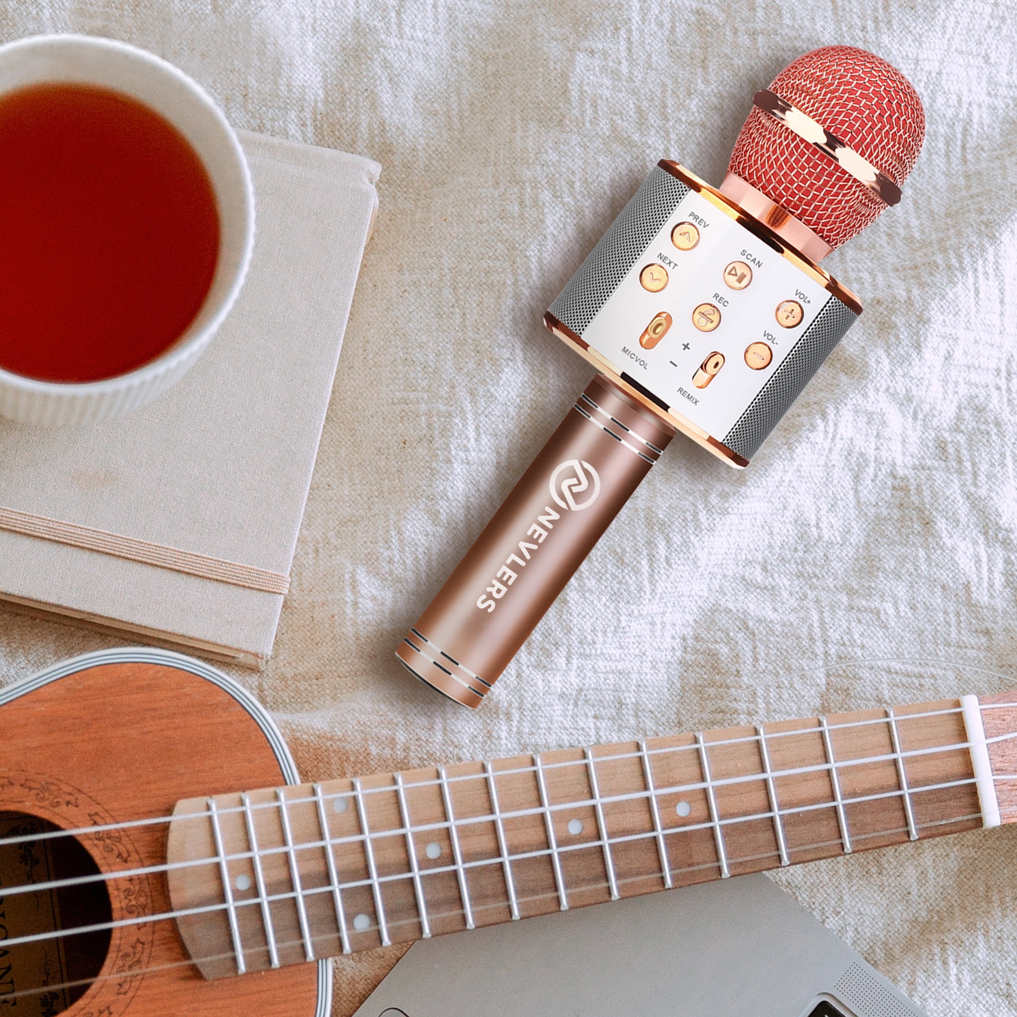 Rose Gold Wireless Bluetooth Karaoke Microphone