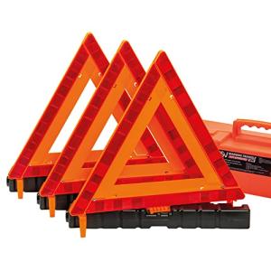Reflective Warning Triangles with Carrying Case - 3 Pack