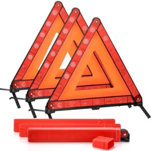 Fasmov 3-Pack Emergency Warning Triangle Reflectors