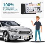 Aujen Universal Silicone License Plate Frame, Black