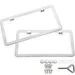 SunplusTrade 2 Stainless Steel License Plate Frames