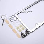 Ohuhu Slim Stainless Steel License Plate Frames, 2 Pcs
