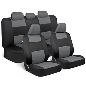BDK Gray and Black Full Set Car Seat Covers