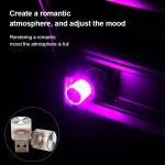 2Pcs  7 Color Car Interior Accessories Mini USB LED Light Neon Atmosphere Parts