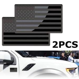 2X 3D US American Flag Car Sticker Metal Emblem Badge Decal Exterior Accessories