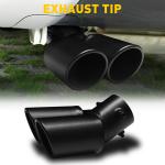 Car Rear Exhaust Pipe Tail Muffler Tip Matte Black Stainless Steel Accessories K