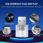 2Pcs  7 Color Car Interior Accessories Mini USB LED Light Neon Atmosphere Parts