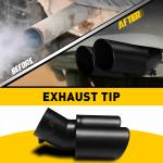 Car Rear Exhaust Pipe Tail Muffler Tip Matte Black Stainless Steel Accessories K