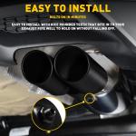 Car Rear Exhaust Pipe Tail Muffler Tip Matte Black Stainless Steel Accessories K