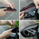 2PCS Carbon Fiber Mirror Rain Visor Guard For Universal Auto Car Accessories