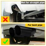 Car Rear Exhaust Pipe Tail Muffler Tip Matte Black Stainless Steel Accessories K