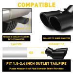 Car Rear Exhaust Pipe Tail Muffler Tip Matte Black Stainless Steel Accessories K