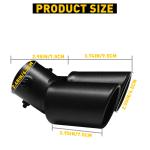 Car Rear Exhaust Pipe Tail Muffler Tip Matte Black Stainless Steel Accessories K