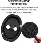 4pcs Black Carbon Fiber Door Lock Covers