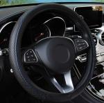 Blue Leather Steering Wheel Cover for Better Grip