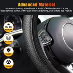 Universal PU Leather Steering Wheel Cover, Non-slip