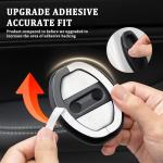 4pcs Black Carbon Fiber Door Lock Covers