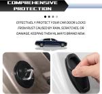 4pcs Black Carbon Fiber Door Lock Covers