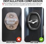 4pcs Black Carbon Fiber Door Lock Covers