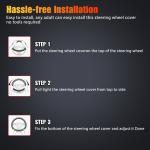 Universal PU Leather Steering Wheel Cover, Non-slip