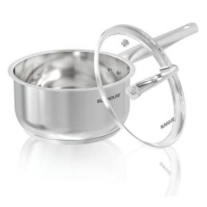 Stainless Steel Sauce Pan with Lid, 1.5 Quart