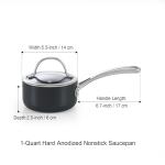 1-Quart Nonstick Saucepan with Glass Lid