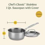 Cuisinart 1 Quart Stainless Steel Saucepan with Cover
