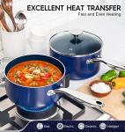 Ceramic Nonstick Saucepan Set with Lids