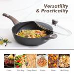 SENSARTE 12 Inch Nonstick Frying Pan with Lid