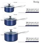 Ceramic Nonstick Saucepan Set with Lids